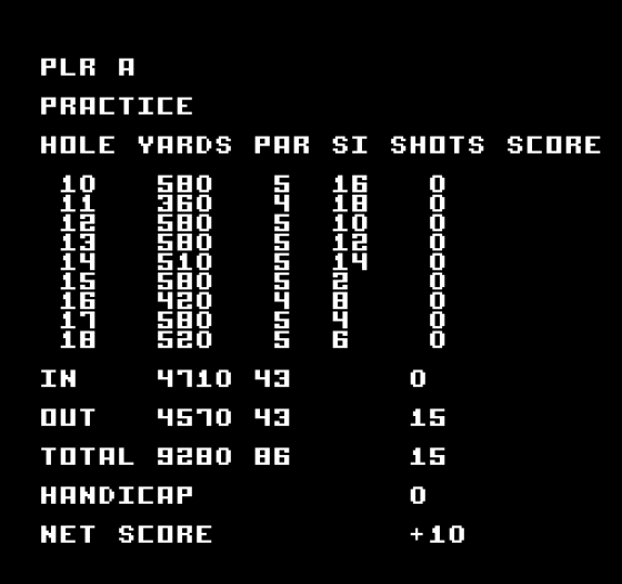 Greg Norman's Golf Power Screenshot 14 (Nintendo (US Version))