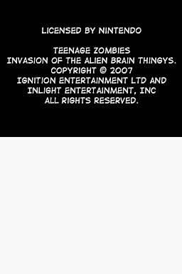 Teenage Zombies: Invasion Of The Alien Brain Thingys Screenshot 6 (Nintendo DS)