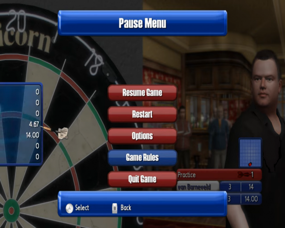 PDC World Championship Darts 2009 Screenshot 10 (Nintendo Wii (EU Version))