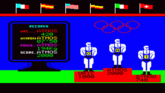 Triathlon Screenshot 6 (Oric 48K)