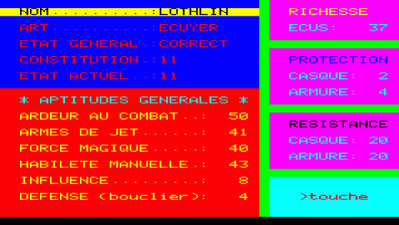 Le Fer D'Amnukor Screenshot 6 (Oric 48K/Atmos)