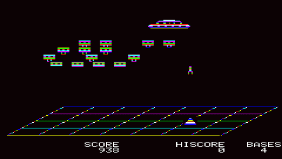 Quark 3D Invaders Screenshot 1 (Oric 48K/Atmos)