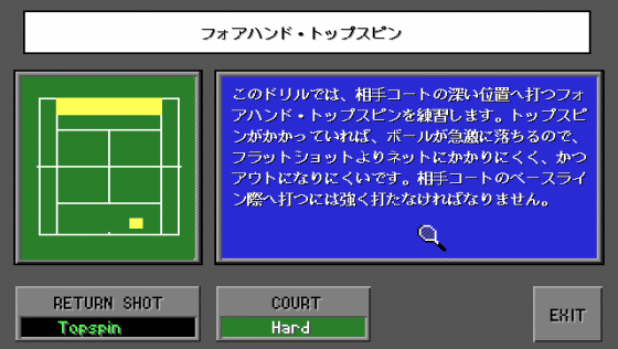 4D Sports Tennis Screenshot 10 (PC98)