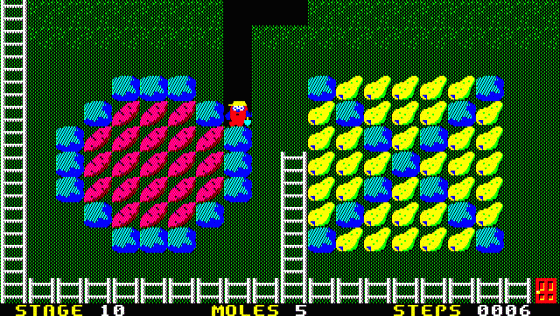 Mole Mole 2 Screenshot 5 (PC-88)