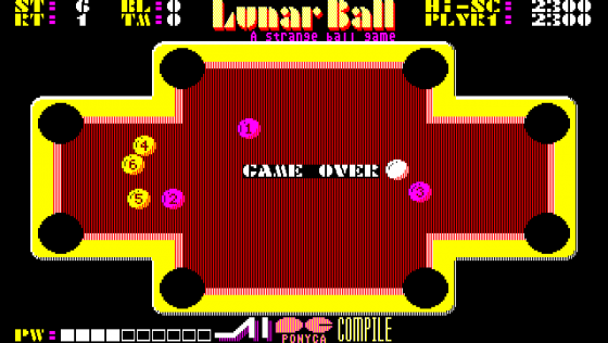 Lunar Pool Screenshot 5 (PC-88)