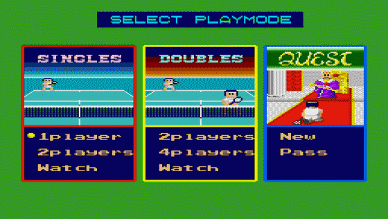 World Court Tennis Screenshot 1 (PC Engine (JP Version))