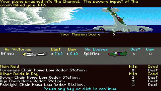 Their Finest Hour: The Battle Of Britain Screenshot 14 (PC (MS-DOS))