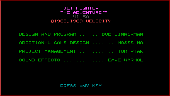 Jet Fighter: The Adventure Screenshot 19 (PC (MS-DOS))