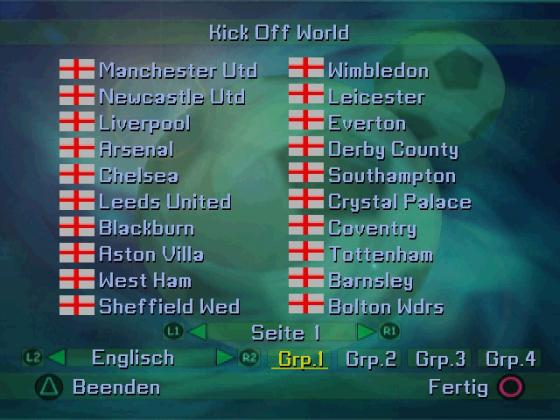 Kick Off World Screenshot 22 (PlayStation (EU Version))