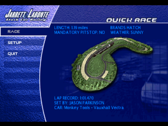 Jarrett & Labonte Stock Car Racing Screenshot 8 (PlayStation (EU Version))