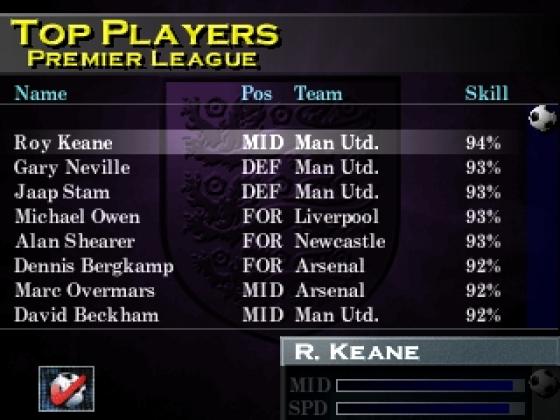 FA Manager Screenshot 12 (PlayStation (EU Version))