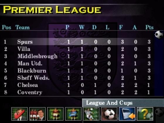 FA Manager Screenshot 16 (PlayStation (EU Version))