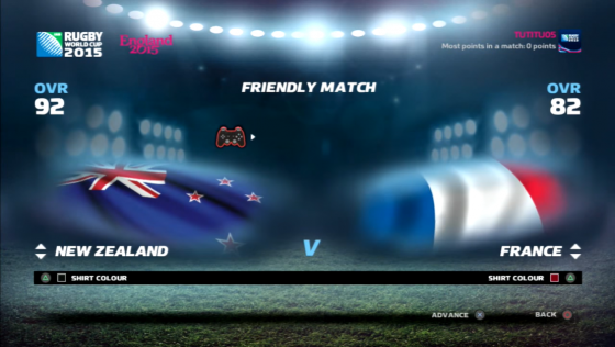 Rugby World Cup 2015 Screenshot 0 (PlayStation Vita)