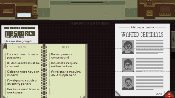 Papers, Please Screenshot 23 (PlayStation Vita)