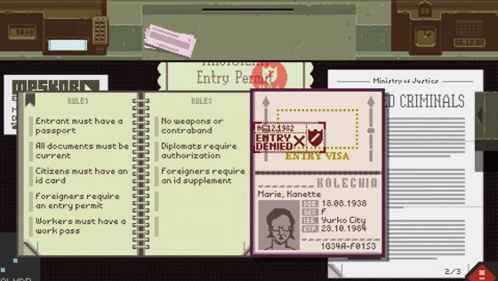 Papers, Please Screenshot 49 (PlayStation Vita)