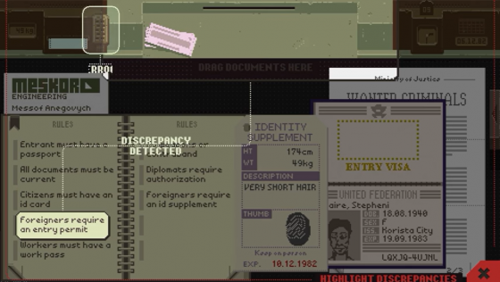 Papers, Please Screenshot 51 (PlayStation Vita)