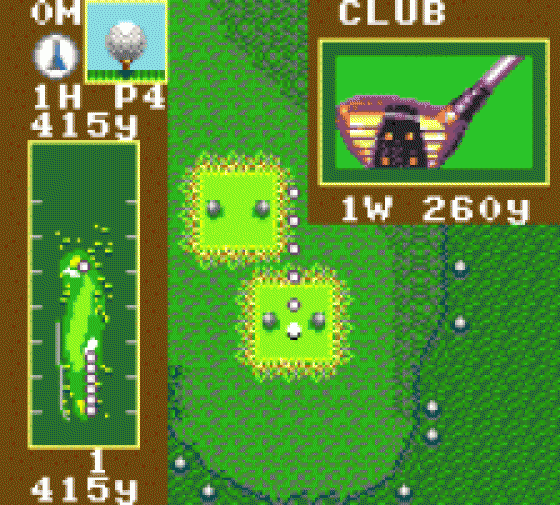 Fred Couples Golf Screenshot 1 (Sega Game Gear (US Version))