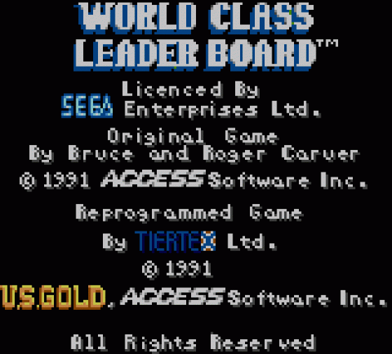 World Class Leader Board Screenshot 11 (Sega Game Gear (EU Version))