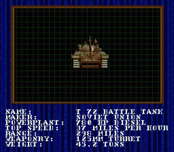 Garry Kitchen's Super Battletank: War In The Gulf Screenshot 9 (Sega Genesis)