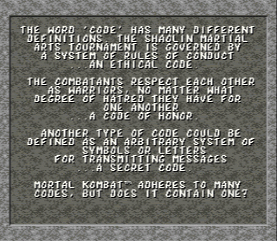 Mortal Kombat Screenshot 10 (Sega Genesis)