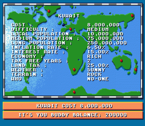 Theme Park Screenshot 9 (Sega Genesis)