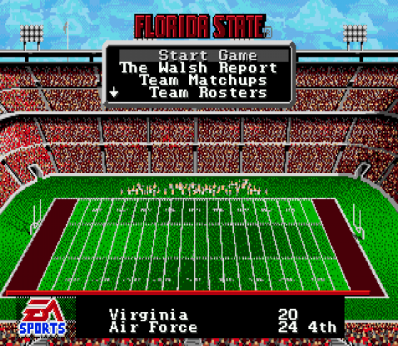 Bill Walsh College Football '95 Screenshot 10 (Sega Genesis)