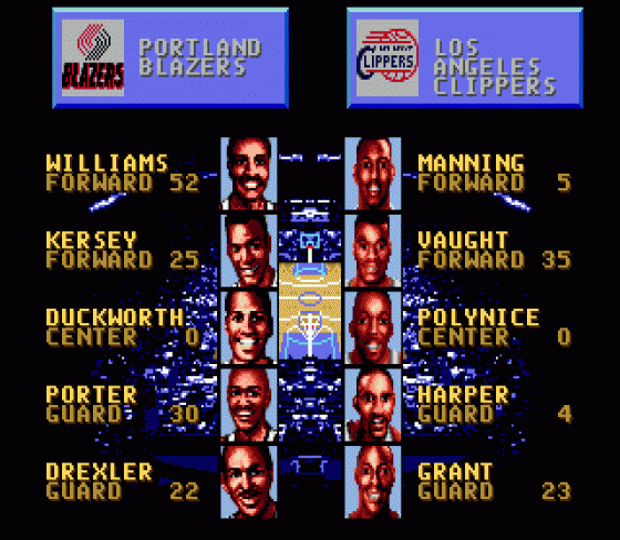 Bulls Versus Blazers And The NBA Playoffs Screenshot 5 (Sega Genesis)