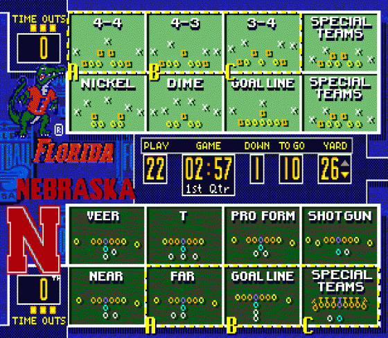 College Football USA 97 Screenshot 5 (Sega Genesis)