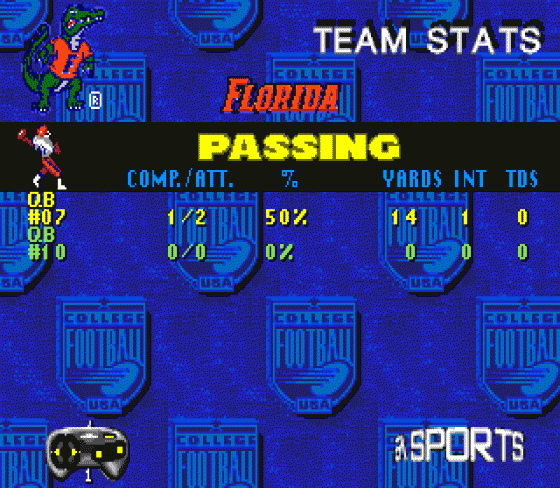 College Football USA 97 Screenshot 13 (Sega Genesis)