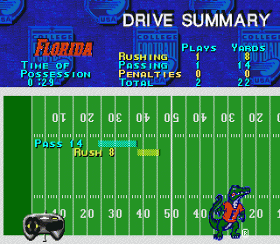 College Football USA 97 Screenshot 14 (Sega Genesis)