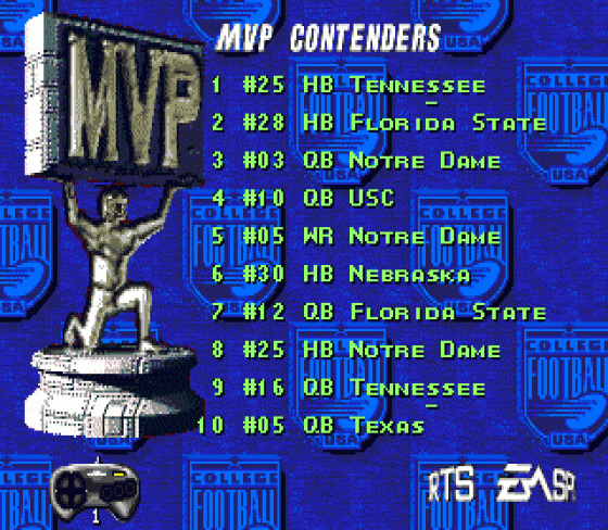 College Football USA 97 Screenshot 19 (Sega Genesis)