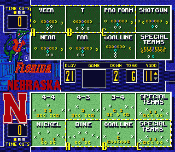 College Football USA 97 Screenshot 21 (Sega Genesis)