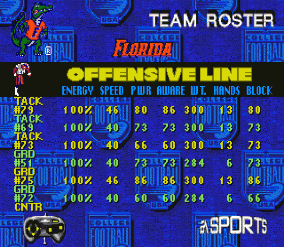 College Football USA 97 Screenshot 27 (Sega Genesis)