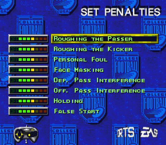 College Football USA 97 Screenshot 29 (Sega Genesis)