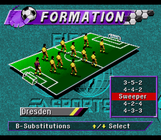 FIFA Soccer '95 Screenshot 12 (Sega Genesis)