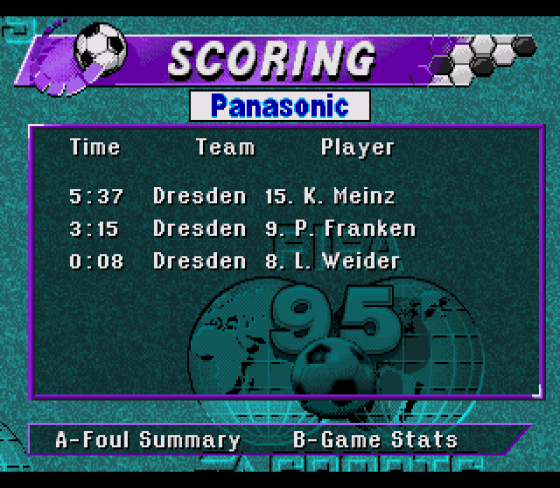 FIFA Soccer '95 Screenshot 15 (Sega Genesis)