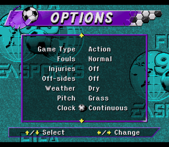 FIFA Soccer '95 Screenshot 17 (Sega Genesis)