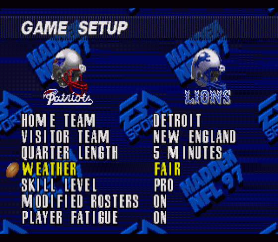 Madden NFL '97 Screenshot 21 (Sega Genesis)