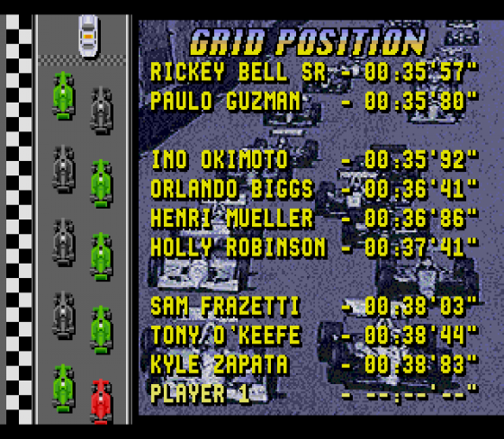 Mario Andretti Racing Screenshot 5 (Sega Genesis)