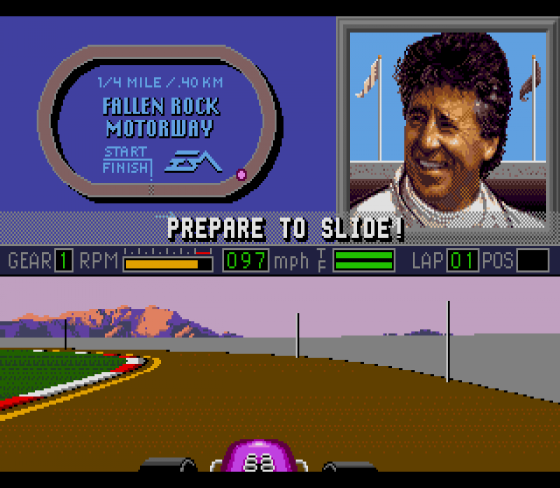 Mario Andretti Racing Screenshot 6 (Sega Genesis)