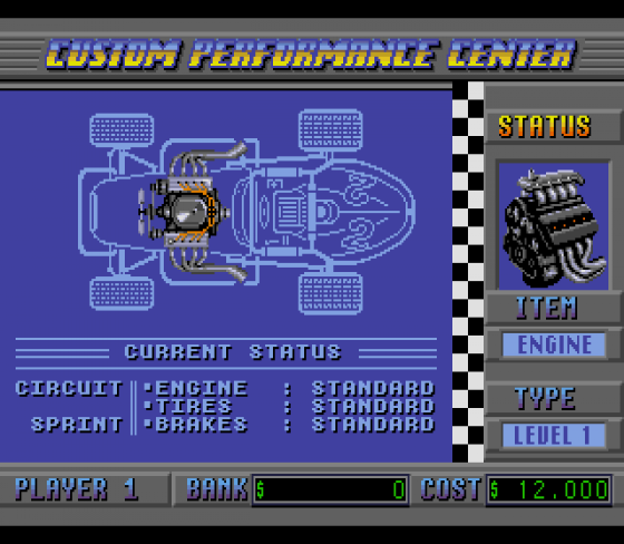 Mario Andretti Racing Screenshot 8 (Sega Genesis)