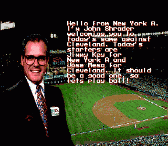 MLBPA Baseball Screenshot 14 (Sega Genesis)