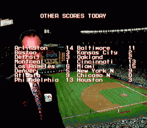 MLBPA Baseball Screenshot 15 (Sega Genesis)