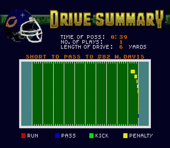 NFL Football '94 Screenshot 11 (Sega Genesis)