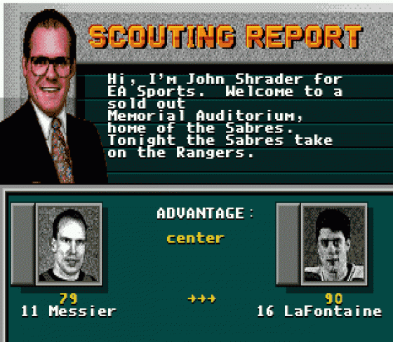 NHL '95 Screenshot 13 (Sega Genesis)