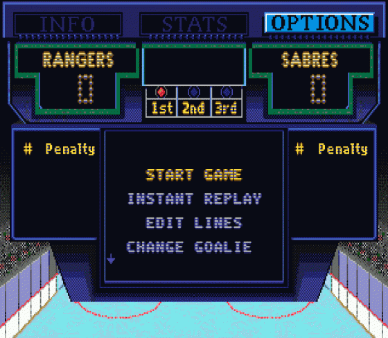 NHL '95 Screenshot 14 (Sega Genesis)