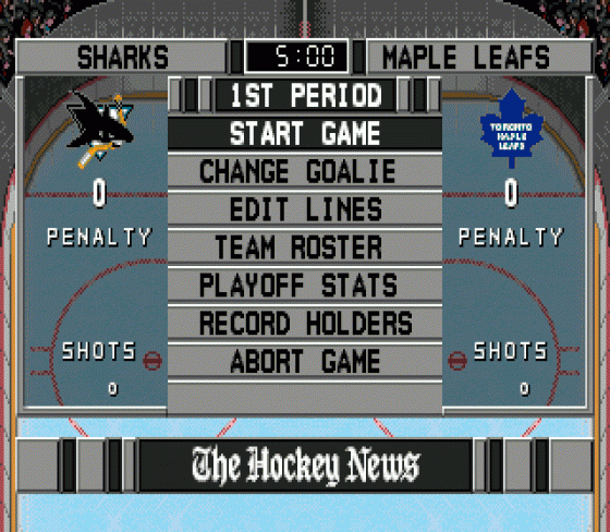 NHL '96 Screenshot 8 (Sega Genesis)