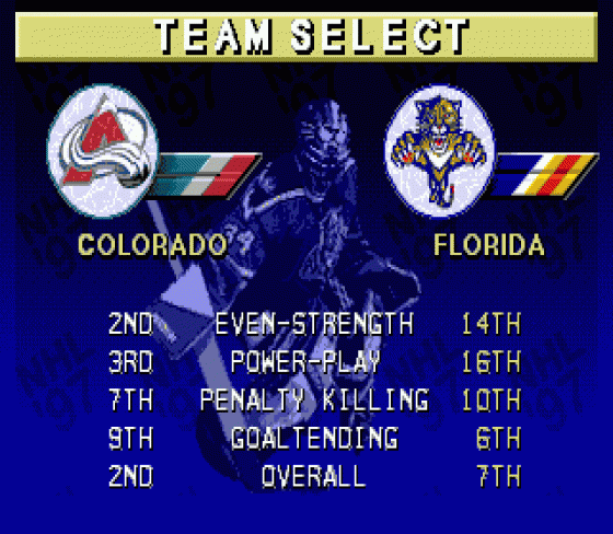 NHL '97 Screenshot 8 (Sega Genesis)