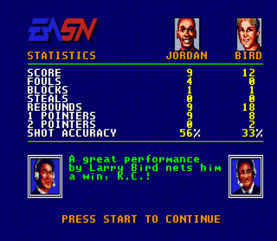 One-On-One: Jordan Vs. Bird Screenshot 16 (Sega Genesis)