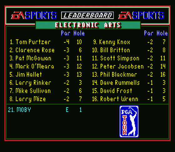 PGA Tour Golf II Screenshot 23 (Sega Genesis)